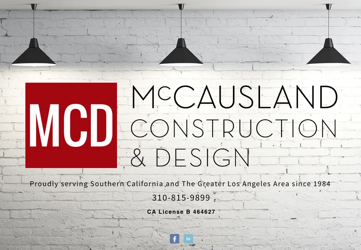 Screenshot of the McCausland Construction website from the 2017 project note.